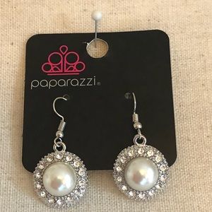 Pearl like accented earrings